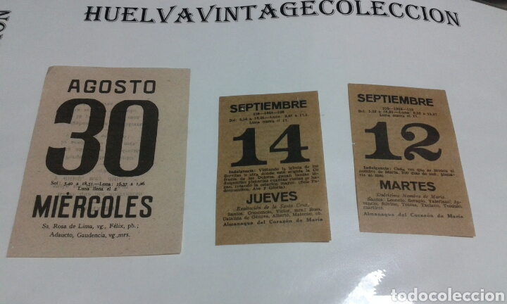 Hojas De Calendario Antiguas Comprar Calendarios Antiguos En Todocoleccion 103083134 8671