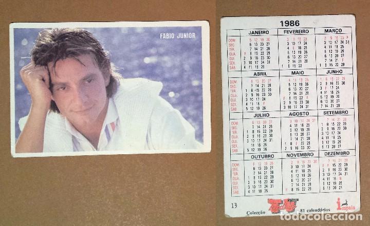 Coleccionismo calendarios: CALENDARIO SERIE FAMOSOS - EDITADO EN PORTUGAL - 1986 - FABIO JUNIOR