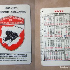 Coleccionismo Calendarios: CALENDARIO DE BOLSILLO ASOCIACIÓN DE EMPLEADOS Y OBREROS DE LOS FERROCARRILES DE ESPAÑA - AÑO 1971
