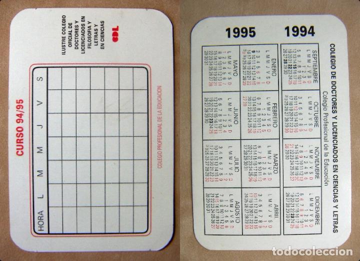 Sammeln von Kalendern: CALENDARIO DE BOLSILLO COLEGIO DE DOCTORES Y LICENCIADOS EN CIENCIAS Y LETRAS 1994-95