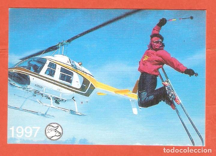 Coleccionismo calendarios: CALENDARIO DE BOLSILLO PUBLICITARIO DE RUSIA  A&Ntilde;O 1997  HELIC&Oacute;PTERO - ESQUI