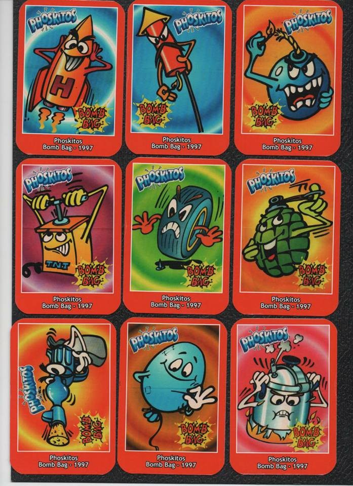 Coleccionismo Calendarios: -78697 12 CALENDARIOS DIBUJOS DE CROMOS DE BOMB BAG PHOSKITOS, A&Ntilde;O 2017, BOMB BAG 1997