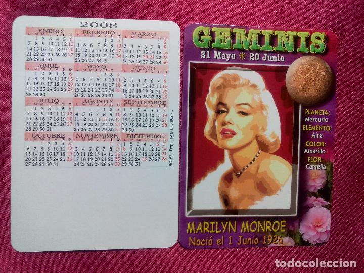 Coleccionismo calendarios: CALENDARIO DE BOLSILLO. HOR&Oacute;SCOPO G&Eacute;MINIS. 2008. MARILYN MONROE. SIN PUBLICIDAD
