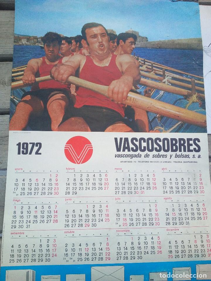 Coleccionismo Calendarios: Antiguo calendario 1972.. vascossobres