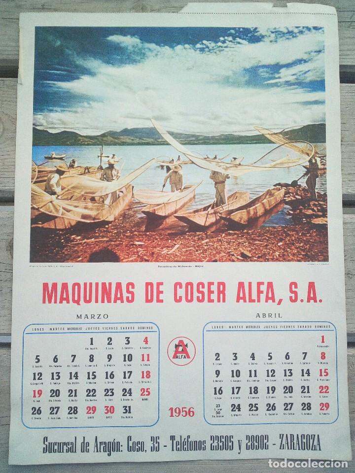 Coleccionismo Calendarios: Antiguo calendario ..1956..bonitas imagenes.. hojas sueltas
