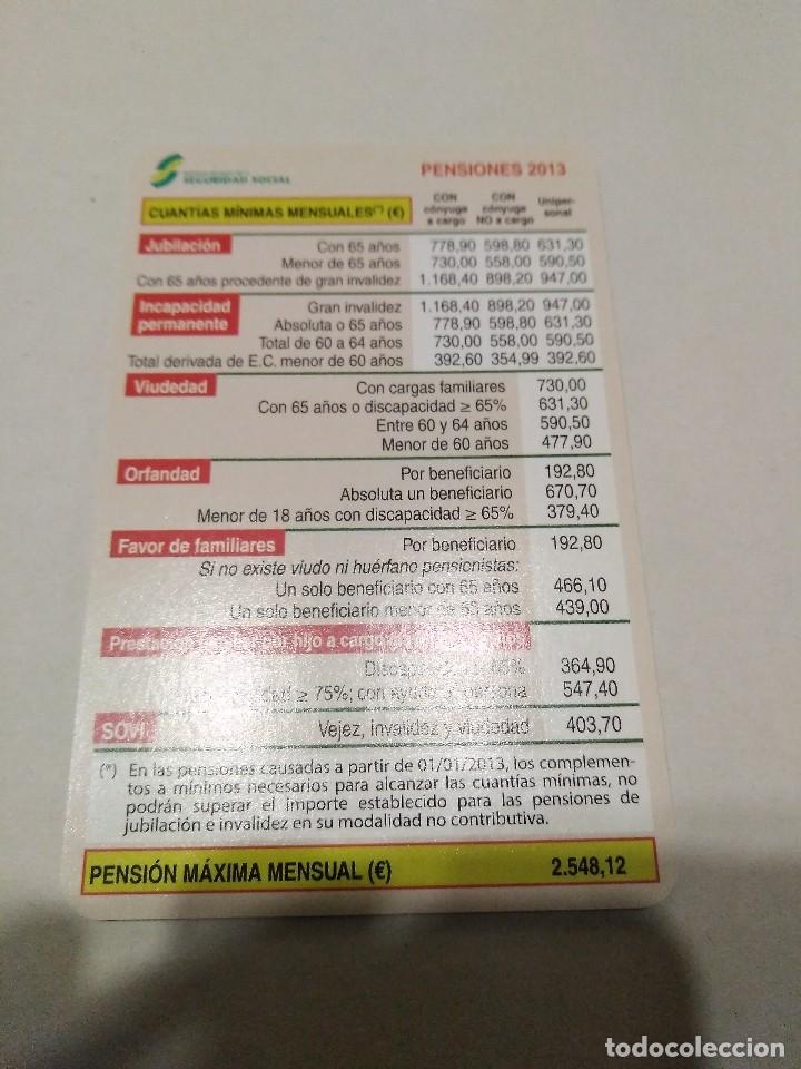 Calendario pensiones 2013