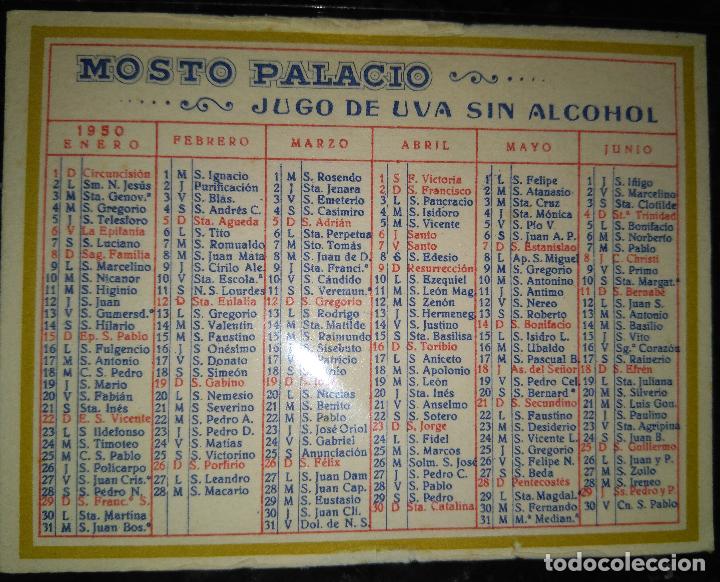 Coleccionismo Calendarios: A&ntilde;o 1950. Calendario espa&ntilde;ol de Mosto Palacio. A&ntilde;o 1950.