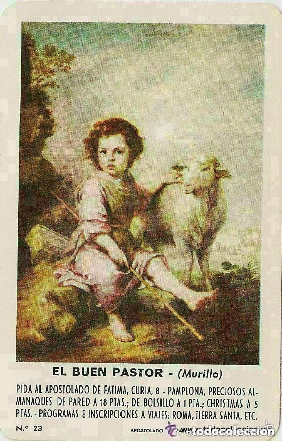 Coleccionismo Calendarios: FOURNIER DE 1972 : EL BUEN PASTOR DE MURILLO. APOSTOLADO DE FATIMA