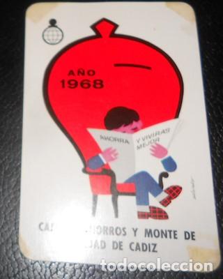 Coleccionismo Calendarios: CALENDARIO FOURNIER DE LA CAJA DE AHORROS Y MONTE DE PIEDAD DE C&Aacute;DIZ, DE 1968