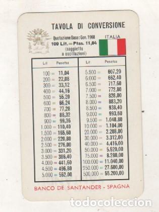 Collezionismo Calendari: BANCO DE SANTANDER - (TABLE DE CONVERSION - A&Ntilde;O 1968). EDITADA POR H. FOURNIER. ITALIA