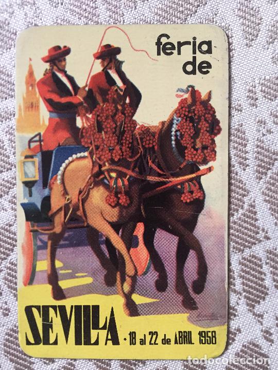 Collezionismo Calendari: calendario metalico feria sevilla 1958