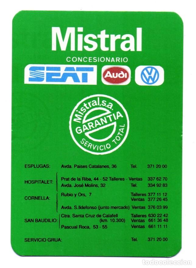 Collectionnisme Calendriers: Calendario de Publicidad 1991 - MISTRAL CONCESIONARIO