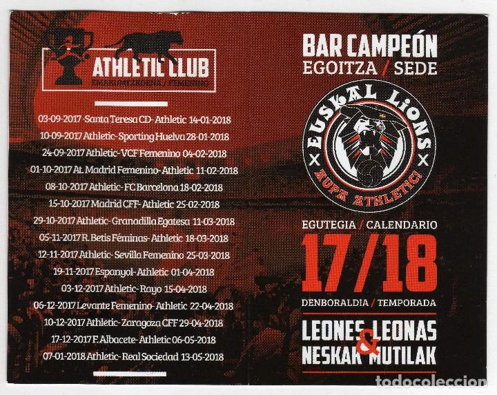 Coleccionismo Calendarios: CALENDARIOS BOLSILLO TEMPORADA 2018 PE&Ntilde;A ESUKAL LIONS