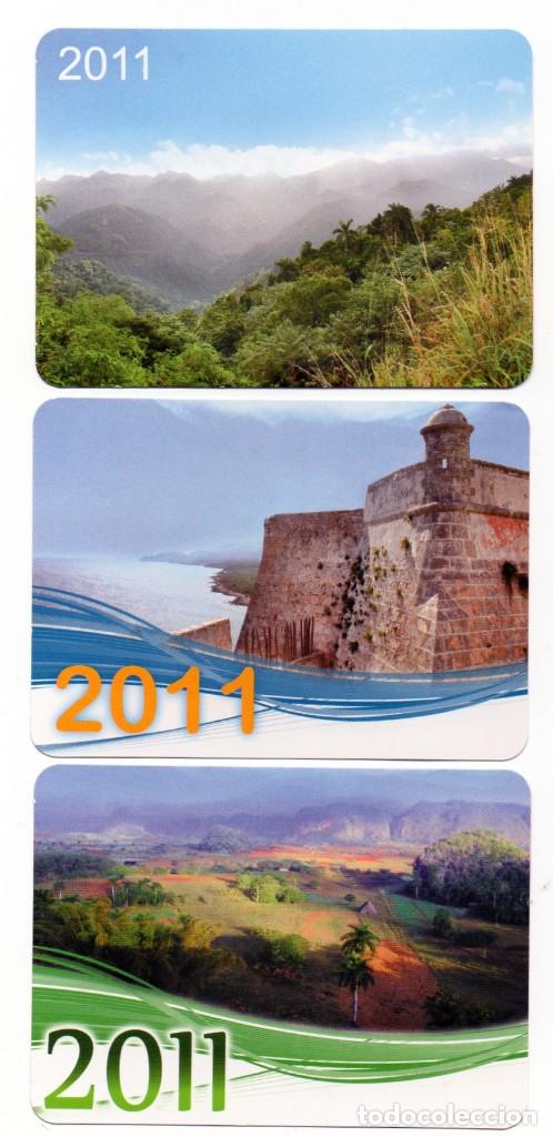 Coleccionismo calendarios: Calendario de Publicidad 2011 - CORREOS DE CUBA - 3 calendarios