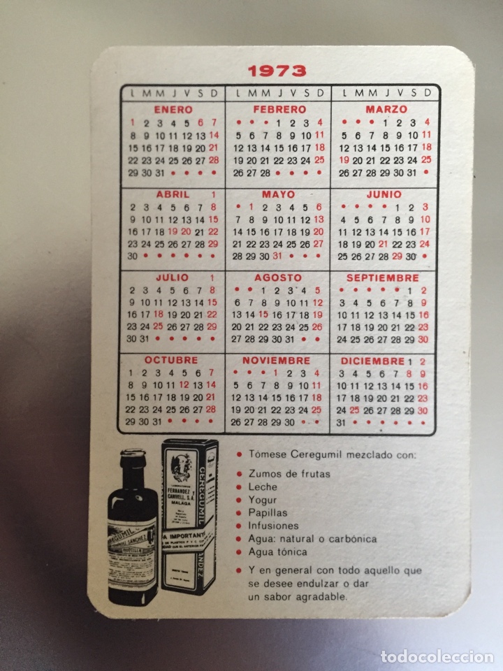 Coleccionismo calendarios: Calendario 1973 - Foto 2