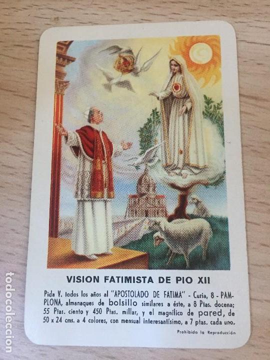 Collectionnisme Calendriers: CALENDARIO FOURNIER, VER FOTOS, 1960, VISION FATIMISTA DE PIO XII, VER LAS DOS FOTOS PUESTAS.