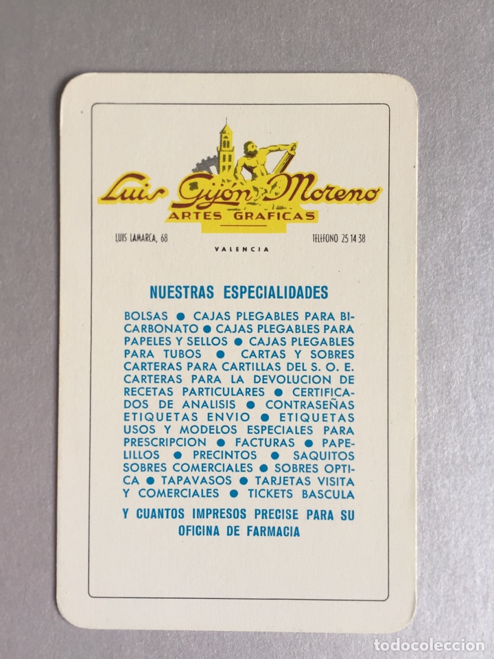 Collectionnisme Calendriers: calendario Fournier 1964, nuevo