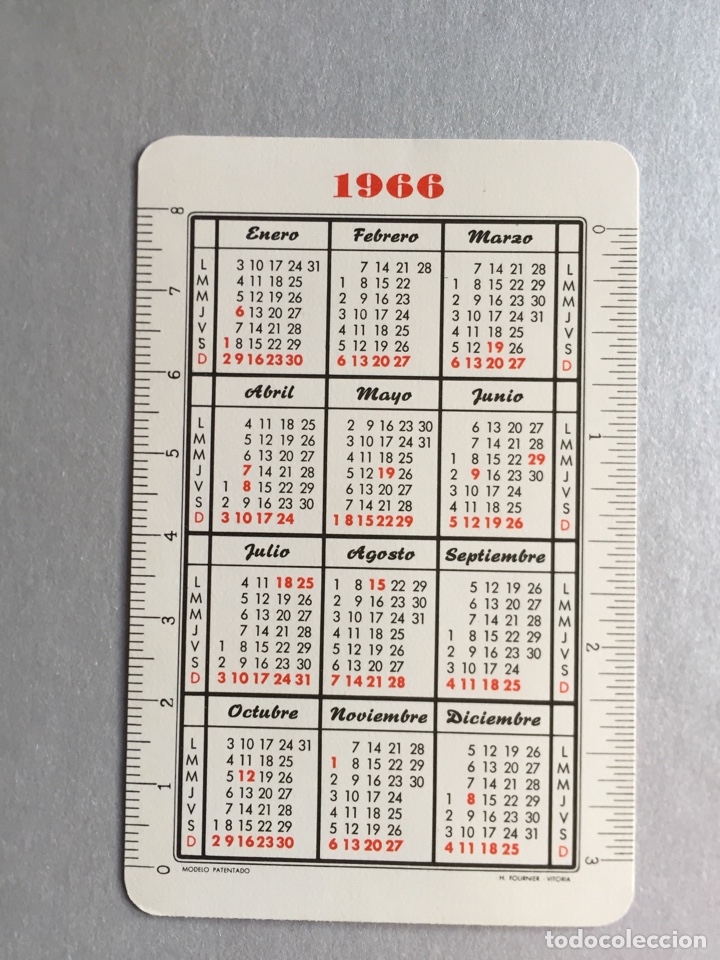 Coleccionismo calendarios: calendario Fournier 1966 - Foto 2
