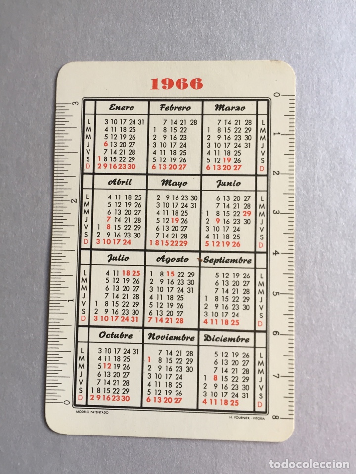 Coleccionismo calendarios: calendario Fournier 1966 - Foto 2