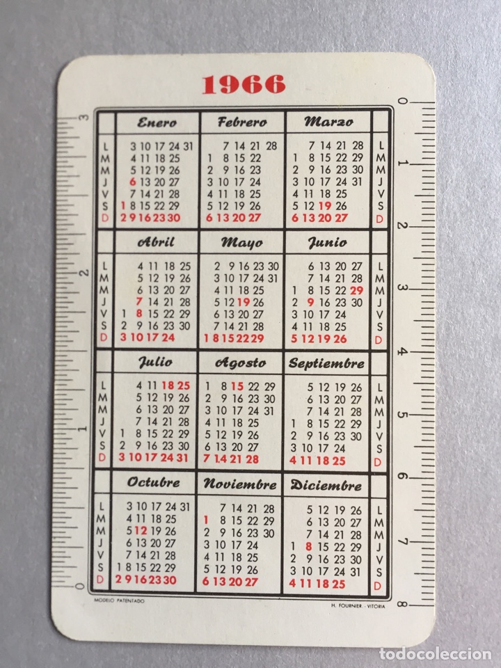 Coleccionismo calendarios: calendario Fournier 1966 - Foto 2