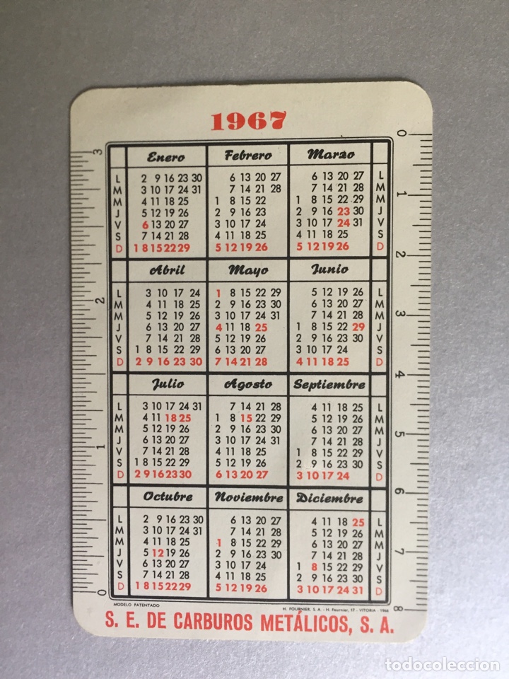 Coleccionismo calendarios: Fournier 1967 - Foto 2