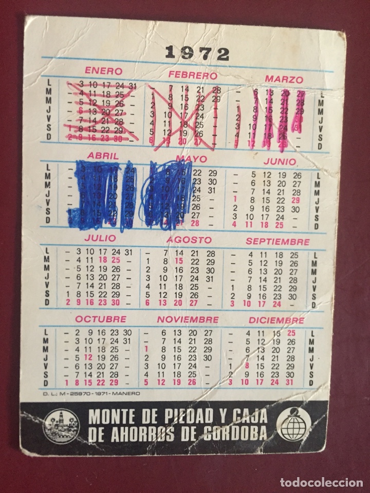 Coleccionismo calendarios: Calendario 1972 - Foto 2