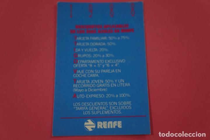 Collectionnisme Calendriers: CALENDARIO DE BOLSILLO CON PUBLICIDAD RENFE A&Ntilde;O 1988 LOTE 15