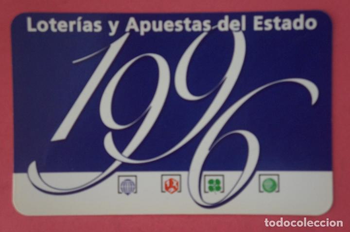Coleccionismo Calendarios: CALENDARIO DE BOLSILLO CON PUBLICIDAD LOTERIAS Y APUESTAS DEL ESTADO A&Ntilde;O 1996 LOTE 14 MIRAR FOTOS