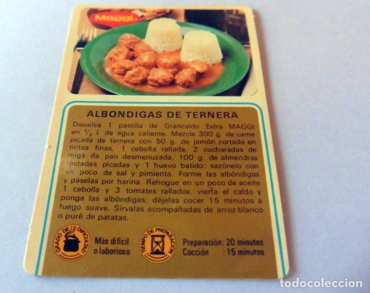 Collectables Calendars: CALENDARIO DE BOLSILLO - 1977 - MAGGI - ALBONDIGAS DE TERNERA
