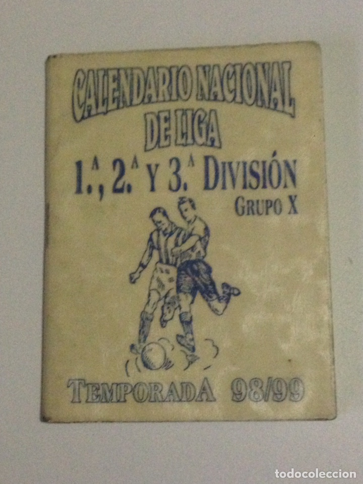 Coleccionismo Calendarios: Calendario nacional de liga 1,2 y 3 division,temporada 98/99.
