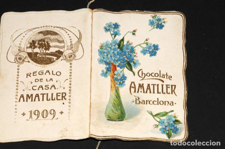 Coleccionismo calendarios: ANTIGUO ALMANAQUE CHOCOLATE AMATLLER 1909 - Foto 3