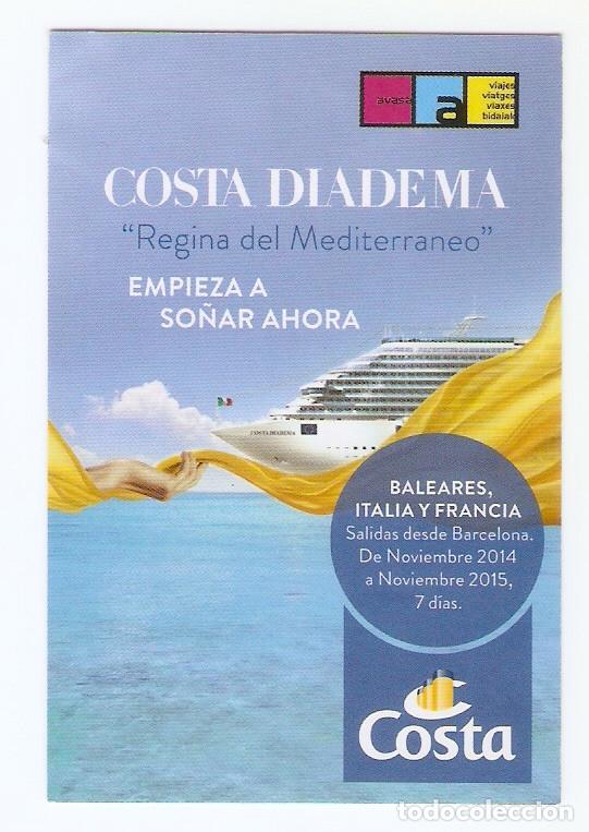 Coleccionismo calendarios: CALENDARIO DE BOLSILLO PUBLICITARIO A&Ntilde;O 2015 BARCO TRANSATL&Aacute;NTICO - AGENCIA VIAJES AVASA