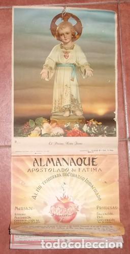 Coleccionismo calendarios: ALMANAQUE DE PARED APOSTOLADO DE F&Aacute;TIMA, EL DIVINO NI&Ntilde;O JES&Uacute;S, DE 1963