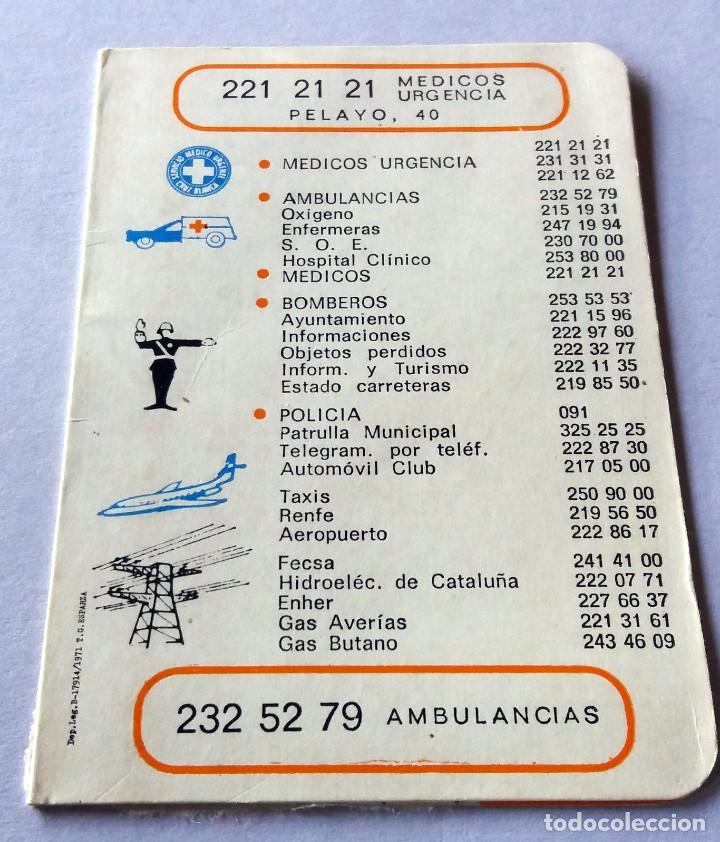 Collectables Calendars: CALENDARIO DE BOLSILLO - 1972 - PUBLICIDAD - M&Eacute;DICOS URGENCIA