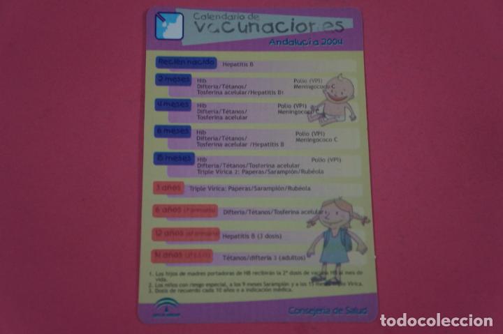 Collectables Calendars: CALENDARIO DE BOLSILLO CON PUBLICIDAD CONSEJERIA DE SALUD A&Ntilde;O 2004 LOTE 12 MIRAR FOTOS