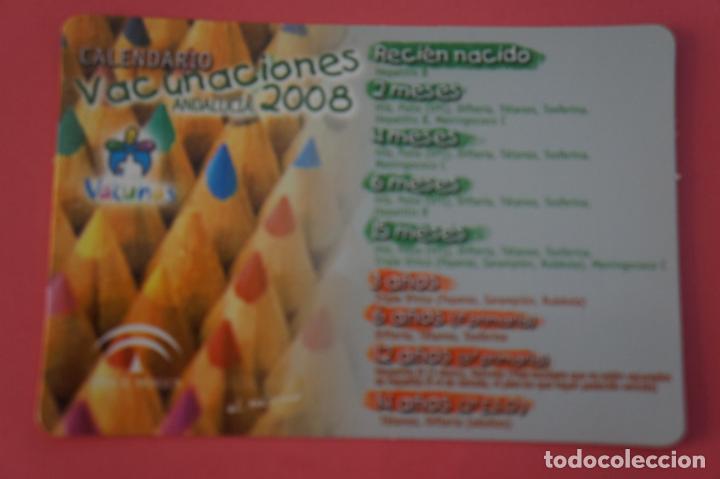 Collectionnisme Calendriers: CALENDARIO DE BOLSILLO CON PUBLICIDAD VACUNACIONES ANDALUCIA A&Ntilde;O 2008 LOTE 12 MIRAR FOTOS
