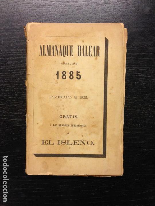 Coleccionismo calendarios: ALMANAQUE BALEAR PARA EL A&Ntilde;O 1885 - Foto 1