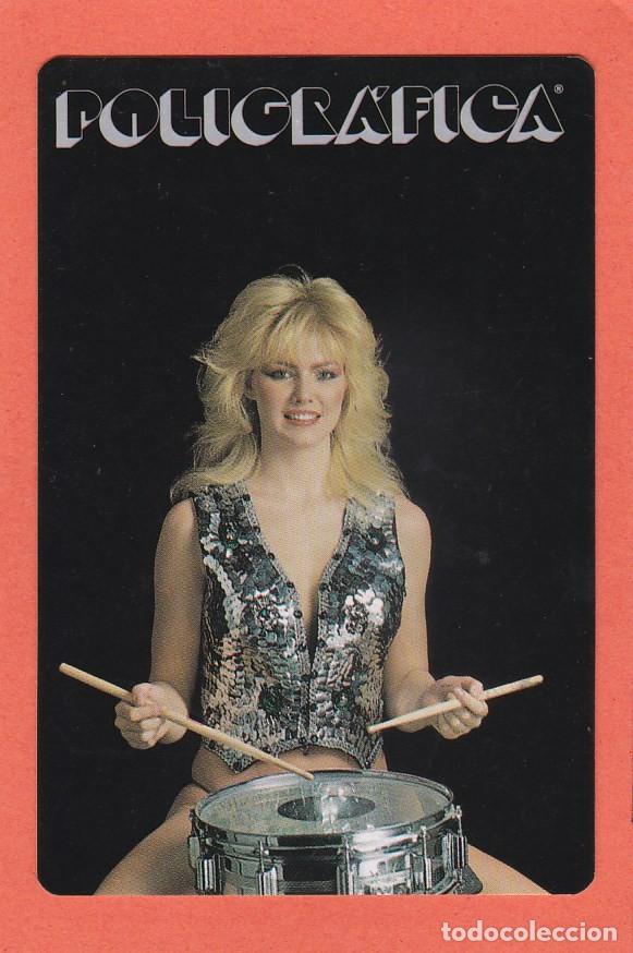 Coleccionismo calendarios: CALENDARIO PORTUGAL 1990 - POLIGRAFICA - CHICA RUBIA TOCANDO LA BATERIA