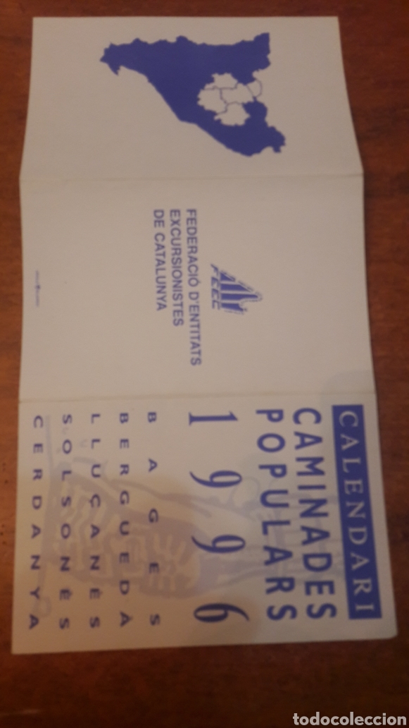 Coleccionismo calendarios: Cslendari caminades populars 1996 - Foto 1