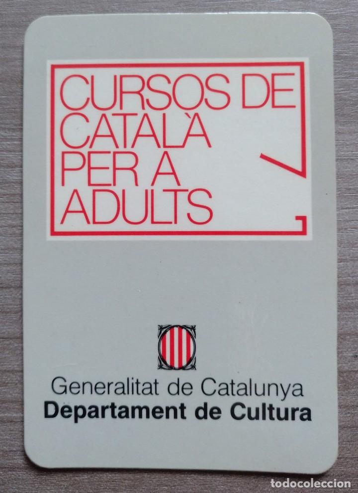 Coleccionismo calendarios: calendario cursos catala per adults, cultura generalitat catalunya 1988