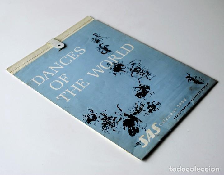 Coleccionismo Calendarios: Calendario de pared. Lineas aereas SAS. A&ntilde;o 1966. Dances of the world Obras del artista Otto Nielsen