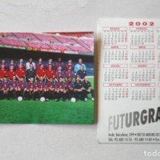 Coleccionismo Calendarios: CALENDARIO FC BARCELONA TEMPORADA 2002, PUBLICIDAD FUTURGRAFIC. Lote 390948034