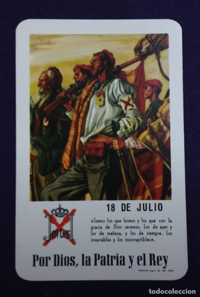 Coleccionismo calendarios: CALENDARIO FOURNIER. POR DIOS, LA PATRIA Y EL REY. 1964