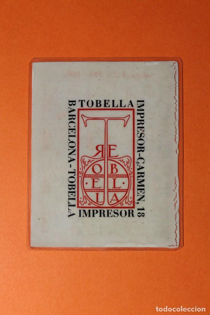 Coleccionismo Calendarios: CALENDARIO ENRIQUE TOBELLA. BARCELONA. IMPRESOR. PLASTIFICADO. A&Ntilde;O 1956.