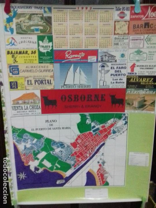 Coleccionismo Calendarios: CALENDARIO PUBLICITARIO. 1993. PLANO DEL PUERTO DE SANTA MARIA.