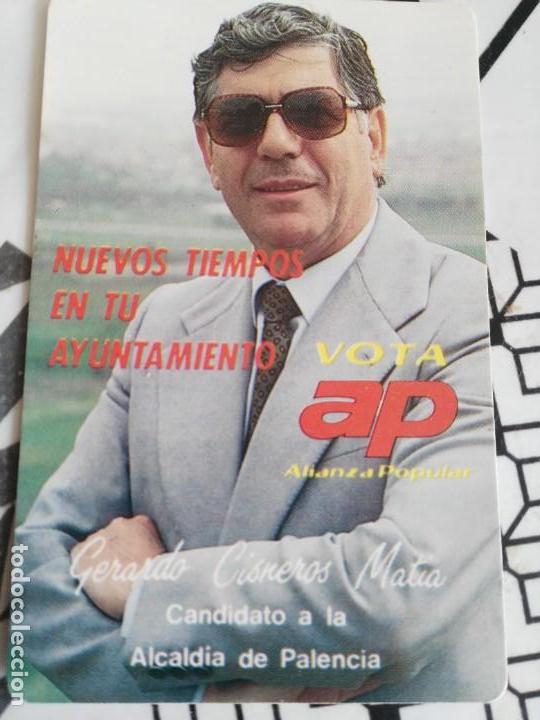 Coleccionismo Calendarios: calendario politico - gerardo cisneros mata, candidato a la alcaldia de palencia