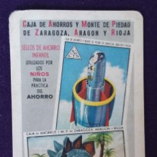 Coleccionismo Calendarios: CALENDARIO FOURNIER. CAJA DE AHORROS DE ZARAGOZA, ARAGON Y RIOJA. 1962. Lote 152641930