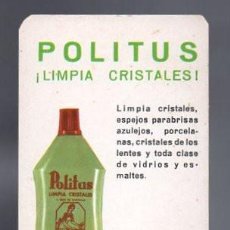 Coleccionismo Calendarios: CALENDARIO 1968. POLUTUS. LIMPIA CRISTALES. BARCELONA. MADRID. VALENCIA.. Lote 155651690