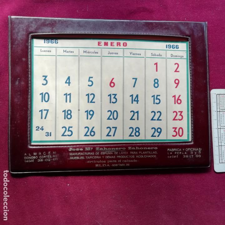 Coleccionismo calendarios: 1966. Calendario de l&aacute;tex. Publicidad calzado. Elda