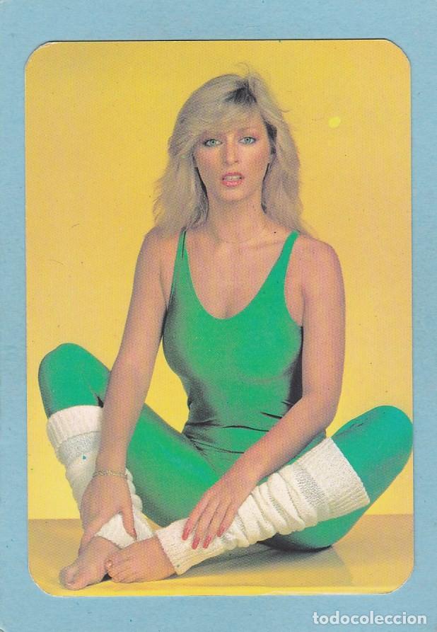 Coleccionismo calendarios: CALENDARIO EROTICO PORTUGAL 1984 - CHICA RUBIA CON MALLAS VERDES Y CALENTADORES - DESNUDO FEMENINO